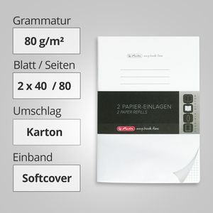 Produktbild für Notizbuch Herlitz Refill my.book flex, 50034086, Softcover