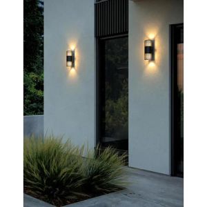 Produktbild für Wandleuchte Nordlux Aludra Double Seaside Aluminium außen IP54