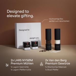Produktbild für Geschenkset LARS-NYSØM Lagom Gewürzmühlen, taupe / beige