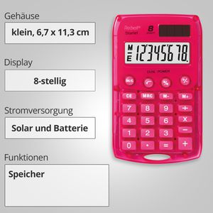 Produktbild für Taschenrechner Rebell Starlet, pink