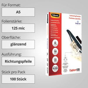 Produktbild für Laminierfolien Fellowes 53073 ImageLast, DIN A5