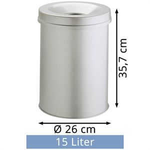 Produktbild für Papierkorb Durable Safe, 330510, lichtgrau