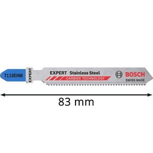 Produktbild für Stichsägeblätter Bosch Expert Stainless Steel T 118 EHM