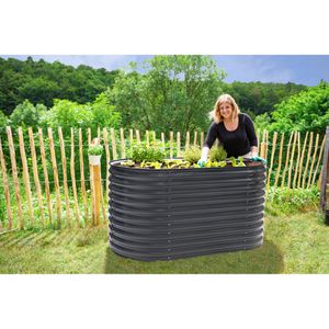 Produktbild für Hochbeet Westmann Grow Faster Oval, aus Stahl