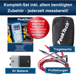 Produktbild für Multimeter PeakTech P 1035, digital, RMS