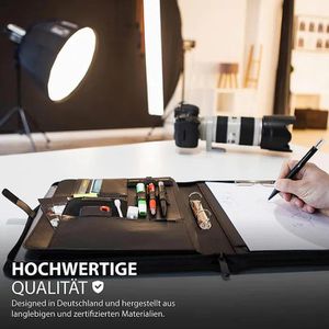 Produktbild für Schreibmappe Vebon Paris, grün, Kunstleder
