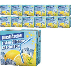 Produktbild für Eistee Durstlöscher Zitrone, im Trinkpäckchen