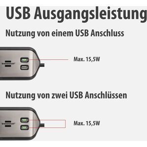 Produktbild für Tischsteckdose Brennenstuhl estilo, mit 2 m Schuko Kabel