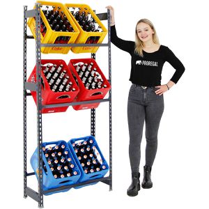 Produktbild für Getränkekistenregal PROREGAL Big Camel, für 6 Kisten