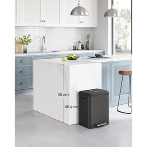 Produktbild für Mülleimer Songmics LTB544B02, schwarz