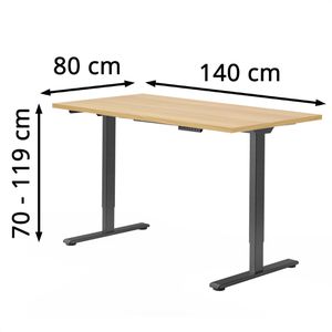 Produktbild für Schreibtisch FlexiSpot E1B Pro, ahorn / schwarz