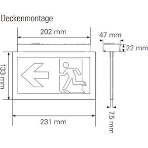 Produktbild für Notbeleuchtung Ceag CrystalWay, Fluchtwegleuchte, LED mit Akku