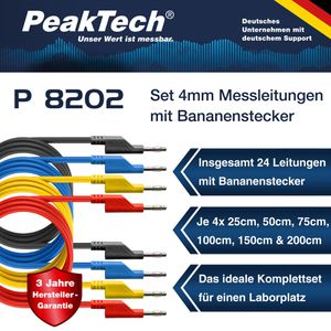 Produktbild für Messleitung PeakTech P 8202, 25-teilig