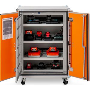 Produktbild für Akku-Ladeschrank CEMO Premium 8/10, mit 18 Steckdosen