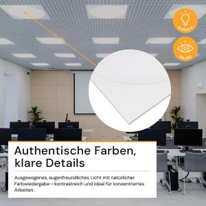 Produktbild für LED-Panel Enovalite ELED600130, weiß, 62 x 62 cm