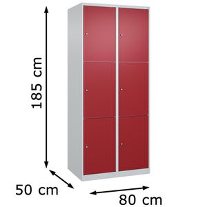 Produktbild für Schließfachschrank CP-Möbel Classic Plus, rot