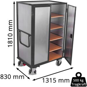 Produktbild für Etagenwagen VARIOfit Kastenwagen, sw-800.988/AG