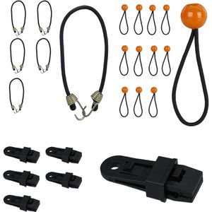 Planenspanner Relaxdays Set, 24 Stück