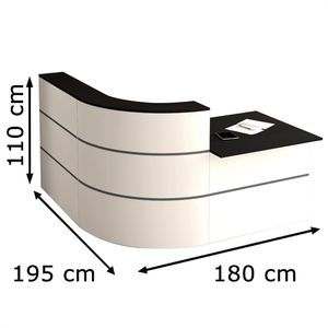 Produktbild für Empfangstheke Kerkmann Cento 4, 3853, weiß / anthrazit