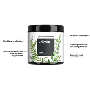 Produktbild für Glycin natural-elements Aminosäure L-Glycin, Getränkepulver