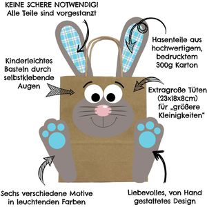 Produktbild für Geschenktüte Papierdrachen 060-007-001 DIY bunte Osterhasen