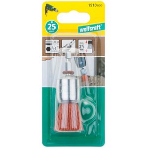 Produktbild für Drahtbürste Wolfcraft 1510000, Pinselbürste Ø 25mm