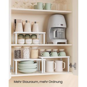 Produktbild für Küchenregal Songmics KCS220W01, weiß, 3er Set