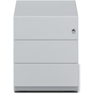 Produktbild für Rollcontainer Bisley Note, aus Metall, lichtgrau