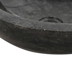 Produktbild für Waschbecken vidaXL 142774, aus Marmor, schwarz