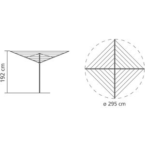 Produktbild für Wäschespinne Brabantia Topspinner 290343 anthrazit