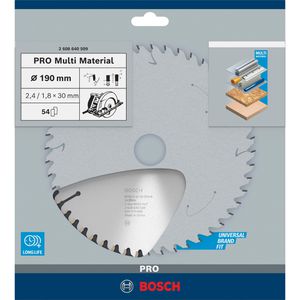 Produktbild für Kreissägeblatt Bosch PRO Multi Material 2608640509