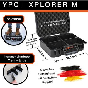 Produktbild für Transportkoffer YPC Xplorer Case M, abschließbar, Kunststoff