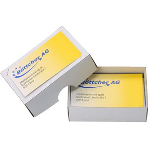 Böttcher-AG Visitenkartenbox 100 Stück, für 100 Visitenkarten, Karton