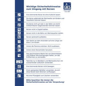 Produktbild für Teelichter Gies-Kerzen 205-455000-10, Maxi, weiß