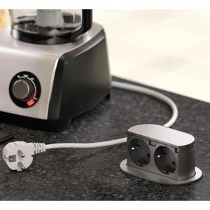 Produktbild für Einbausteckdose Böttcher-AG mit 2 m Kabel, versenkbar