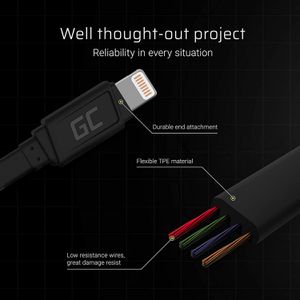 Produktbild für Ladekabel Green-Cell GC Matte, schwarz, 0,25m