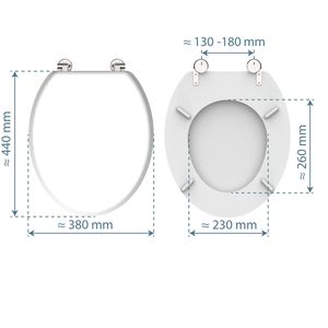 Produktbild für WC-Sitz Schütte White 84000, oval, aus Holz