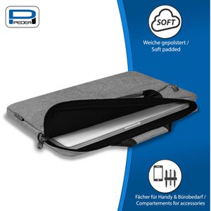 Produktbild für Laptoptasche Pedea Fashion, 66063061 grau/schwarz