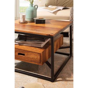 Produktbild für Couchtisch Wohnling WL6.721, aus Massivholz, sheesham