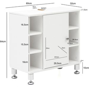 Produktbild für Waschbeckenunterschrank Wohnling WL5.752, stehend