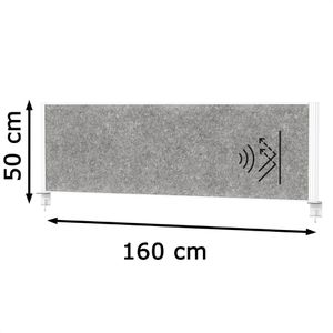 Produktbild für Tischtrennwand Maul connecto, grau / weiß