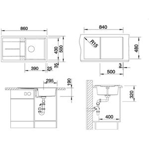 Produktbild für Spülbecken BLANCO METRA 5 S, Einzelbecken, schwarz