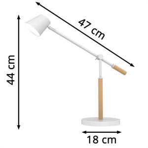 Produktbild für Schreibtischlampe Unilux Vicky, weiß, LED, dimmbar