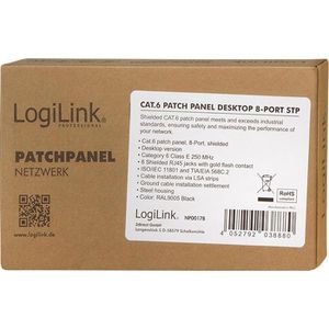 Produktbild für Patchpanel LogiLink NP0017B, Cat 6