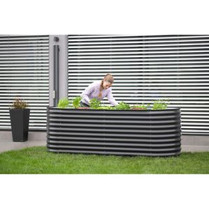 Produktbild für Hochbeet Westmann Grow Faster Oval, aus Stahl