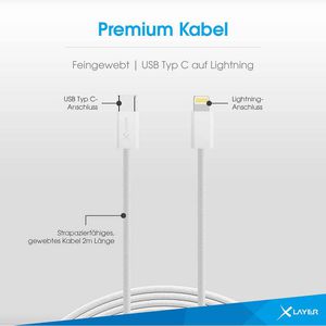Produktbild für Ladekabel XLayer 220309, weiß, 2m
