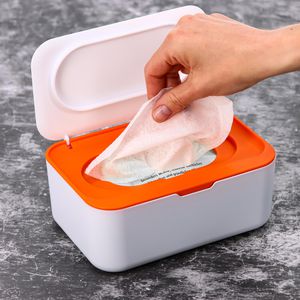 Produktbild für Feuchttücherbox Böttcher-AG weiß / orange