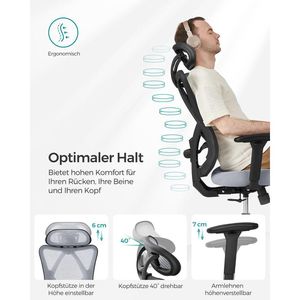 Produktbild für Bürostuhl Songmics OBN063G01