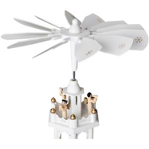 Produktbild für Weihnachtspyramide BRUBAKER weiß