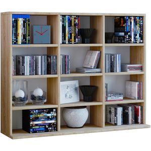 Produktbild für CD-Regal VCM Megosa Mini, 912419, sonoma eiche